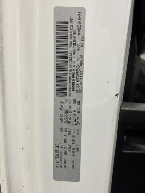 2017 Ram ProMaster Cargo Van