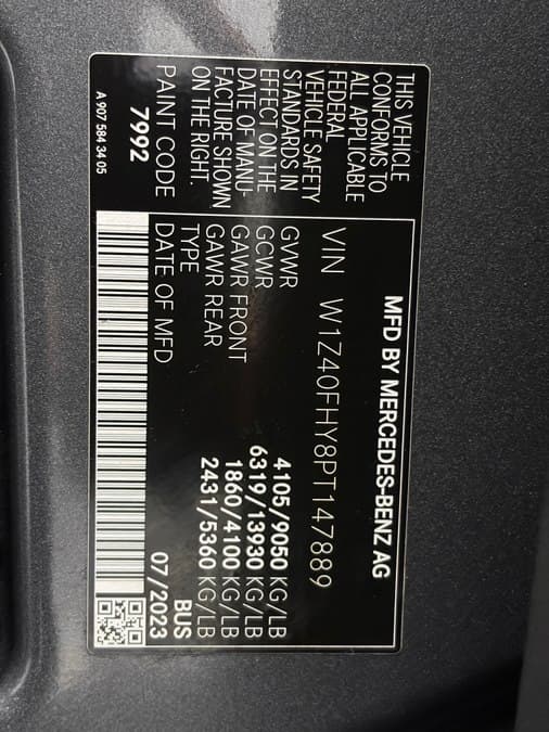 2023 Mercedes-Benz Sprinter 12 Passenger Van