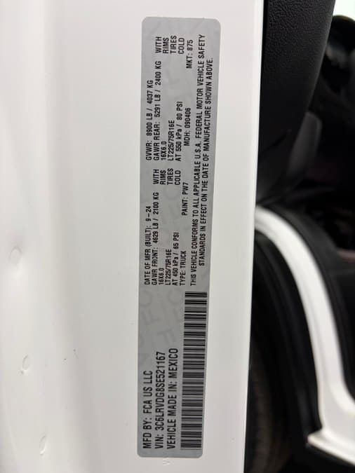2025 Ram ProMaster Cargo Van