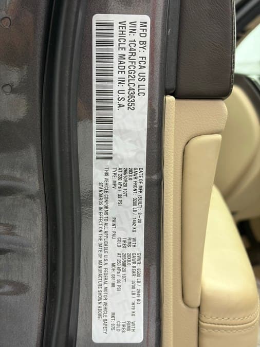 2020 Jeep Grand Cherokee