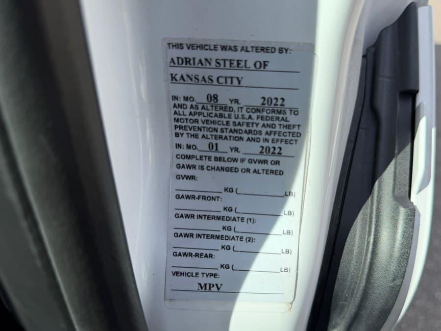 2022 Ford All Wheel Drive Transit Cargo Van